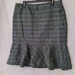 Kasper Women's Side Zip Flounce Skirt Plus Size 14